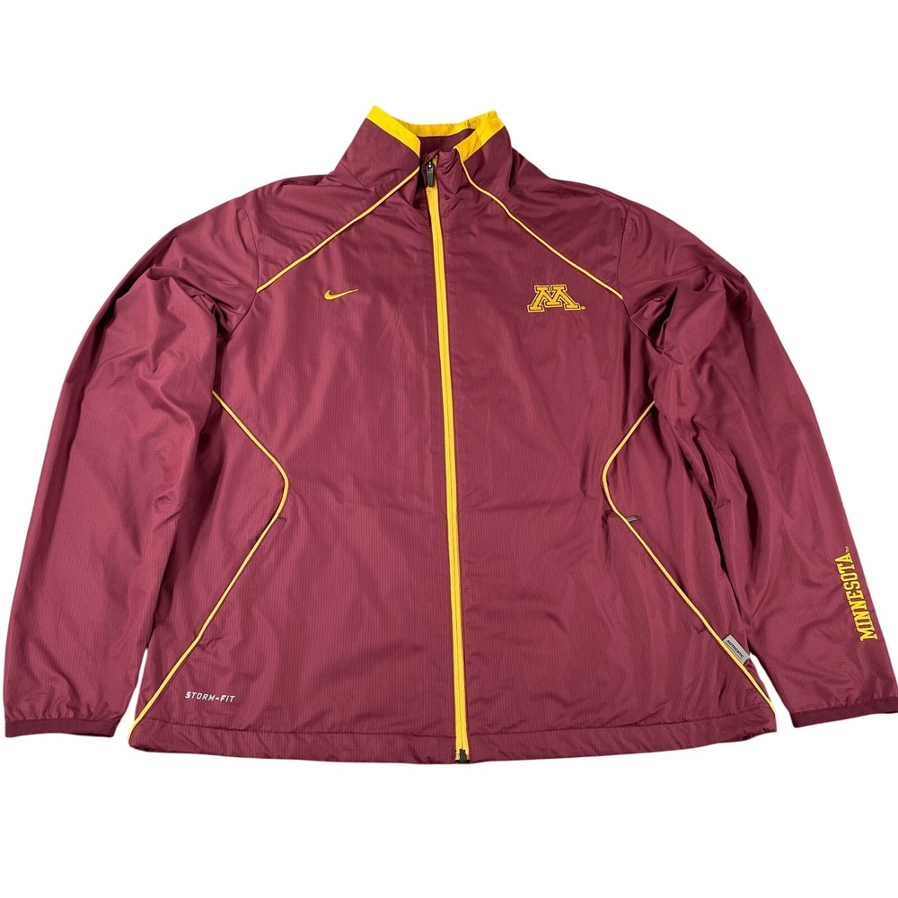 Minnesota Gophers Jacket Womens Large‎ Nike Storm Football Windbreaker Full Zip